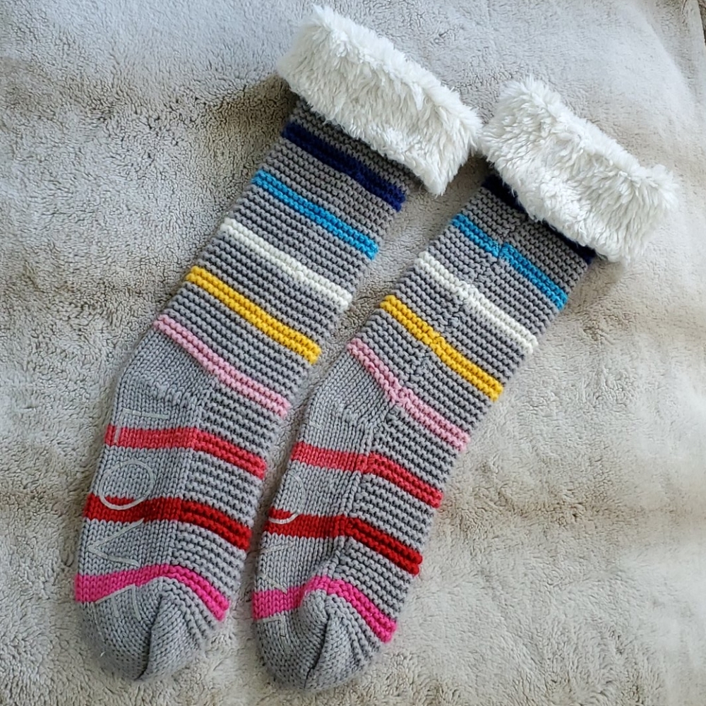 GAP striped slouchy slipper socks!